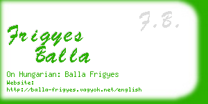 frigyes balla business card